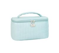 Bolsa Maquillaje Bolsa de cosméticos for Tartas de Poliuretano de Color sólido, Impermeable, Bolsa de Lavado de Mano con Tapa Abierta, Bolsa de Almacenamiento portátil Viaje(BLU)