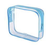 Bolsa Maquillaje Bolsas de Maquillaje Transparentes, Paquete de 2, Bolsas de Aseo Transparentes for artículos de tocador, Bolsa de cosméticos Viaje(BLU,17 * 12 * 5cm)