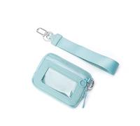 Bolsa Maquillaje Cartera compacta RFID for Mujer, diseño de Carry All, for Exteriores, con Cremallera, Monedero, Neceser de Maquillaje, Halloween Viaje(BLU)