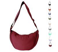 Bolsa Media Luna para Mujer Bolsa Media Luna de Nylon Bolsa Dumpling Bolsa Crossbody Mujer Bolsa de Hombro de Nylon con Correa Ajustable Bolso Media Luna Portátil para Uso Diario