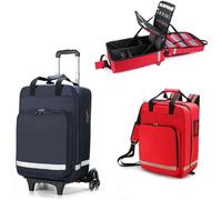 Bolsa Médica Con Ruedas, Botiquín De Primeros Auxilios Portátil Con Ruedas Y Carrito Desmontable, Bolsa De Trauma Para Personal De Emergencias, Ideal Para Médicos Y Estudiantes De Enfermería.(Blue)