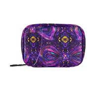 Bolsa médica de lazo morado con compartimentos desmontables, organizador de píldoras pequeño para bolso