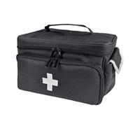 Bolsa Médica de Primeros Auxilios Vacía, Bolsa de Emergencia,Bolsa de Enfermería, Organizador de Medicamentos de Gran Capacidad con Varios Compartimentos para Visitas a Casa, Casa, Viaje, Negro