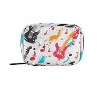 Bolsa médica retro musical blanca con compartimentos desmontables, organizador portátil de medicina de viaje para bolso