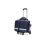 Bolsa médica rodante con carrito desmontable, gran capacidad al aire libre de emergencia de primera respuesta bolsa de trauma, para las enfermeras, atención médica domiciliaria, EMT, paramédicos(Blue)