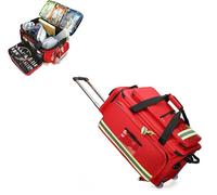 Bolsa Médica Rodante con Carro Desmontable, Bolsa Rodante de Enfermera, mochila médica de emergencia, bolsa de trauma de gran capacidad con compartimentos, para enfermeras de salud en el hogar, médico