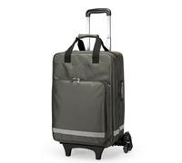 Bolsa médica rodante con ruedas, kit de primeros auxilios vacío de gran capacidad en carrito desmontable, bolsa de enfermera portátil con separadores extraíbles, correas de hombro y tiras reflectantes