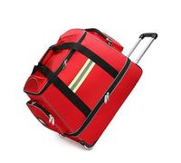 Bolsa médica rodante con tira reflectante, asa telescópica y ruedas, bolsa vacía de primeros auxilios con correa para el hombro, organizador para bomberos, rescate, senderismo, Red, L