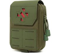 Bolsa médica táctica - Bolsa de primeros auxilios y lFAK desprendible | Compatible con Molle | Nailon 1000D | Cierre con anilla en D (Green)