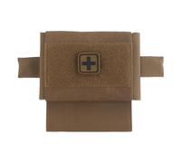 Bolsa Médica Táctica Micro Compacta, Pequeña Bolsa IFAK Mochila Compacta Kit de Traumatología Cinturón MOLLE Bolsa de Primeros Auxilios de Despliegue Rápido con Porta-Torniquete(Brown)