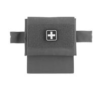 Bolsa Médica Táctica Micro Compacta, Pequeña Bolsa IFAK Mochila Compacta Kit de Traumatología Cinturón MOLLE Bolsa de Primeros Auxilios de Despliegue Rápido con Porta-Torniquete(Gray)
