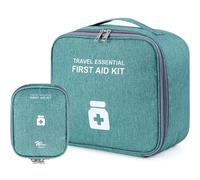 Bolsa Médica Vacio, 2 Piezas Bolsa de Primeros Auxilios Bolsa de Medicinas, Bolsa De Medicina Portátil, Mini Bolsa Médica Botiquín de Primeros Auxilios para Familia, Deportes al Aire Libre (Verde)