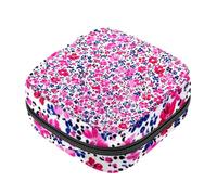 Bolsa menstrual para tampón, diseño floral colorido, kit para el primer período para niñas, soporte para almohadilla de lactancia con cremallera, organizador de servilletas sanitarias