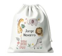 Bolsa Merienda Kembilove - Tela Personalizada con Nombre, Almuerzo y Saquitos para Guardería