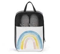 Bolsa minimalista para zapatos de golf, color amarillo pastel, azul, arcoíris, para viajes, uso diario, antipolvo