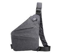 Bolsa moderna antirrobo para hombre con exterior impermeable, cuerpo compacto ligero, diseño cómodo con correa ajustable, almacenamiento funcional multicompartimento, para viajes al aire libre, Gray