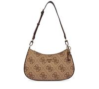 GUESS bolso de hombro Noelle II cierre superior con logo marrón claro