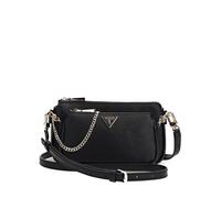 GUESS Noelle Double Pouch Crossbody, Bag Women, Negro, One Size
