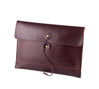 Bolsa multifunción de piel sintética para documentos de oficina, tamaño A4, para conferencias (marrón)