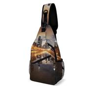 Bolsa multifuncional con estampado de Chicago para exteriores, adecuada para viajes, al aire libre, viajes y otros escenarios. Elegante y portátil bolsa de mensajero para exteriores, Chicago, 38x20cm