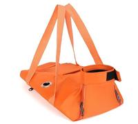 Bolsa multifuncional para mascotas, una bolsa fija especial para evitar arañazos y mordeduras, plegable al salir, adecuada para mascotas de 5 a 17 libras (naranja, pequeña)