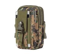 Bolsa multifuncional para teléfono para hombre, clip para cinturón, tarjetero, monedero, monedero, bolsillo para teléfono, Camuflaje digital de la selva, One Size