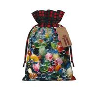 Bolsa navideña con burbujas de colores, bolsa con cordón ajustable para cumpleaños, aniversarios y fiestas, ideal para dulces y otras cosas.