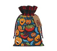 Bolsa navideña con cordón ajustable Chili Pepper Funny Pack, ideal para cumpleaños, aniversarios y fiestas. También sirve para guardar dulces y otras cosas.