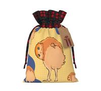 Bolsa navideña con cordón ajustable de búho torcido, ideal para cumpleaños, aniversarios y fiestas. También sirve para guardar dulces y otras cosas.