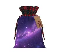 Bolsa navideña con cordón ajustable Purple River Of Stars, ideal para cumpleaños, aniversarios y fiestas. También sirve para guardar dulces y otros artículos.