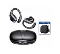 (Bolsa negra) Auriculares inalámbricos Bluetooth XT80 deportivos TWS impermeables con pantalla LCD y