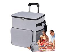 Bolsa Nevera Con Ruedas,Bolsa Nevera Suave | Trolley Con Asa Densa 35L Bolsa Aislante Para Viajes Picnic