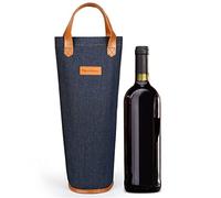 Bolsa Nevera para Vino, Bolsa Térmica Acolchada para Vino para Playa, Amante del Vino, Azul Oscuro