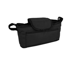 Bolsa Organizadora Caddy NEGRO | Capacidad Carga 2kg | Tela Oxford Impermeable | Correas Seguras con Cierres de gancho y bucle | Compatible con Carrito de Viaje para Perros Gatos MONSTER SHOP