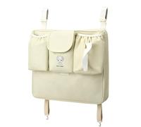 Bolsa organizadora colgante para cochecitos para bebé, bolsa de almacenamiento de pañales esenciales con bolsillo para biberón