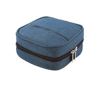 Bolsa organizadora de adaptadores, almacenamiento de auriculares, cierre de cremallera, impermeable, resistente al desgaste, adaptador de almacenamiento digital cuadrado Oxford, cable de datos, bolsa