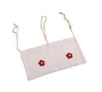 Bolsa organizadora de algodón con doble bolsillo para guardar pañales de bebé, para cuna y cochecitos, juguetes esenciales y cochecitos, accesorios para padres