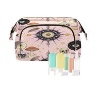 Bolsa organizadora de almacenamiento con diseño de bruja, bonito y ligero para mujer, monedero para tarjetas, llaves, organizadores