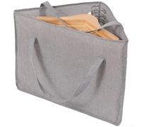 Bolsa organizadora de almacenamiento triangular con asas portátiles para moverse entre dormitorios, armarios y balcones sin derrames (gris)