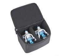 Bolsa organizadora de aparejos de pesca multiusos con interior forrado de espuma para protección de carrete, espacio expandible para herramientas adicionales y aparejos terminales (2 rejillas)