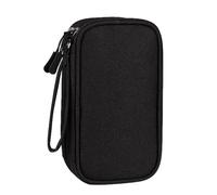 Bolsa organizadora de cables, bolsa pequeña impermeable, bolsa organizadora de cables de viaje, bolsa de viaje portátil de doble capa, bolsa de transporte de accesorios electrónicos, Black, Refer to