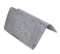 Bolsa organizadora de cama 1 organizador de almacenamiento fieltro for mesita noche, sofá, cama, lateral, for colgar en el, con bolsillos for control remoto(Light Gray)