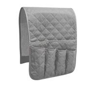 Bolsa organizadora de cama Bolsa de almacenamiento for control remoto TV, sofá, sillón, bolsa colgante for, soporte for cama, bolsillos for libros(Grey)