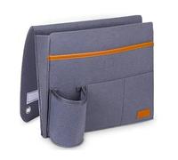 Bolsa organizadora de cama Bolsa de fieltro for guardar libros, revistas y artículos oficina. Ideal for dormitorio, sala estar, sofá, etc(Dark grey)