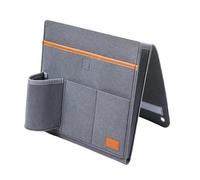 Bolsa organizadora de cama Bolsa de fieltro for guardar libros, revistas y artículos oficina. Ideal for dormitorio, sala estar, sofá, etc(Light Gray)