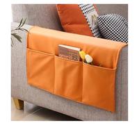 Bolsa organizadora de cama Organizador de almacenamiento, bolsa colgante, antideslizante, for mesita noche, sofá, soporte for cama, bolsillos tela for(Orange,50x110CM)