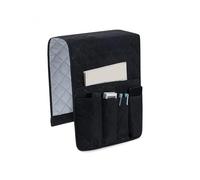 Bolsa organizadora de cama Organizador de control remoto for el hogar, bolsa almacenamiento for mesita noche, sofá, mesa, libros, revistas, cama(Black Bag Only)