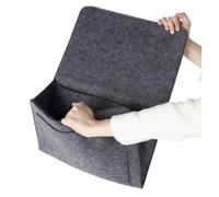 Bolsa organizadora de cama Organizador de fieltro for mesita noche, for cama, escritorio, sofá, TV, mando a distancia, organizador colgante, bolsillos for(Dark gray)