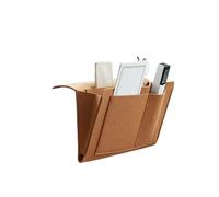 Bolsa organizadora de cama Organizador de fieltro for mesita noche, for cama, escritorio, sofá, TV, mando a distancia, organizador colgante, bolsillos for(Brown)