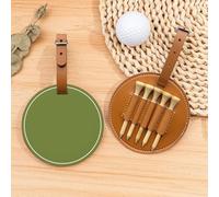Bolsa organizadora de camisetas de golf color verde oscuro, bolsa de deporte portátil marrón con clip para cinturón, fácil de transportar